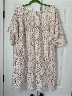 Trina Turk Cream Lace Midi Dress